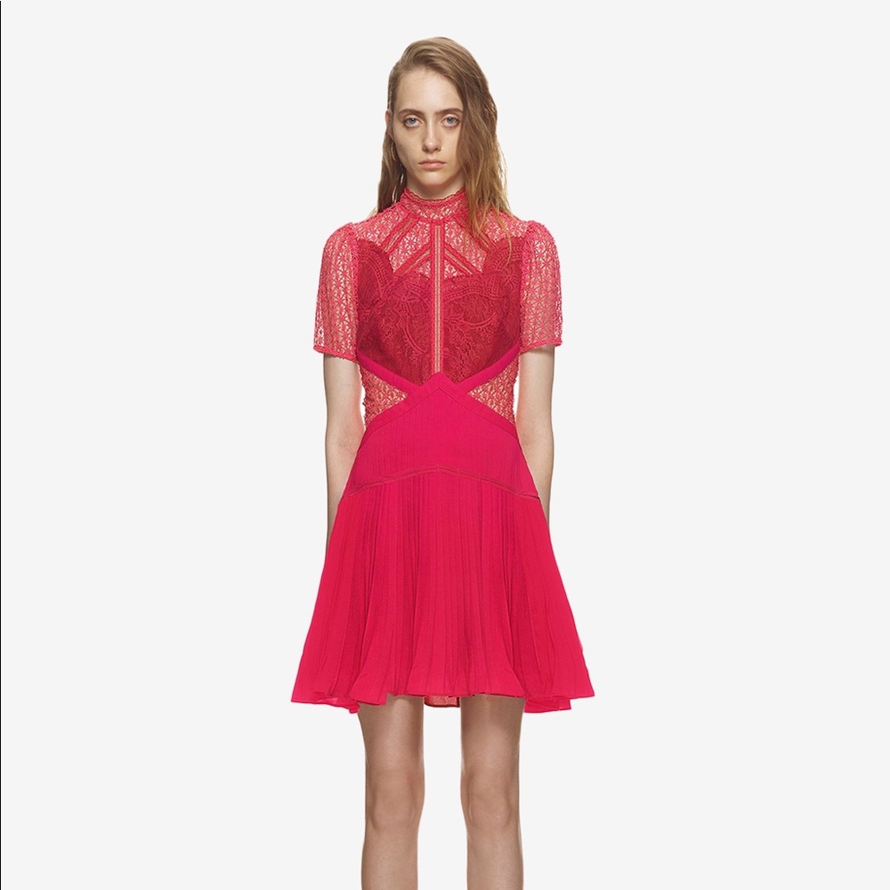 SOLD. Self-portrait raspberry dress